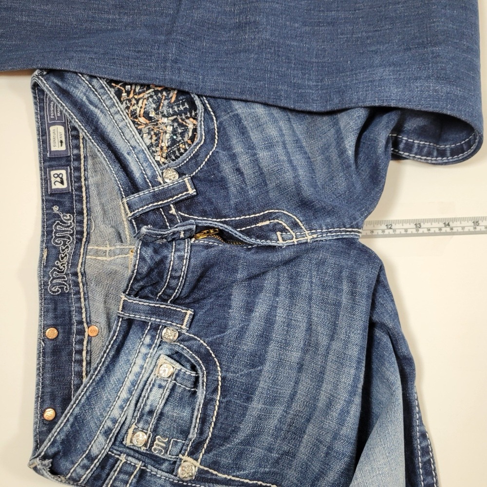 Miss Me Women's Jeans Signature Skinny Size 28x33 Blue - Picture 5 of 10